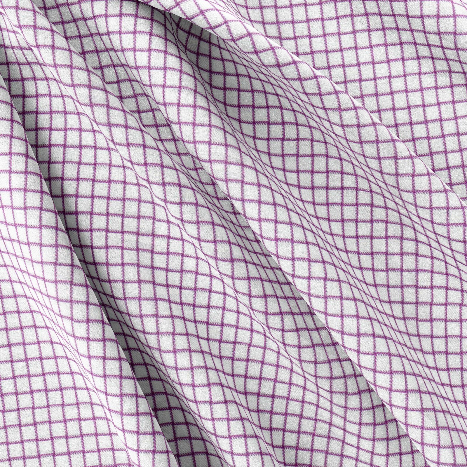 Purple & White Check Shirt Fabrics 999-142 - Image 3