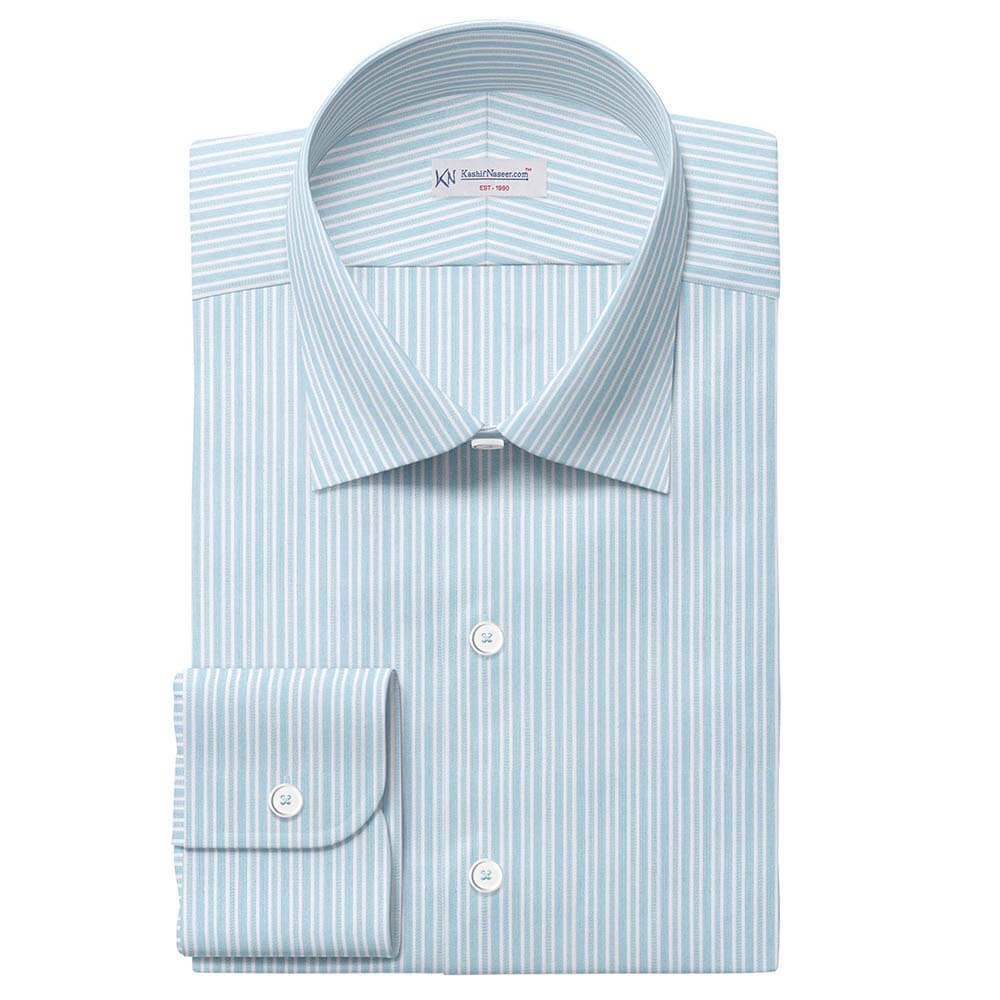 Sky & White Fashion Strips Shirt 999-160