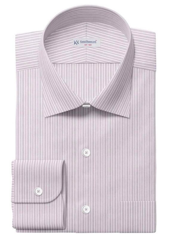 Silver Grey & White Fashion Strips Shirt Fabrics 999-161