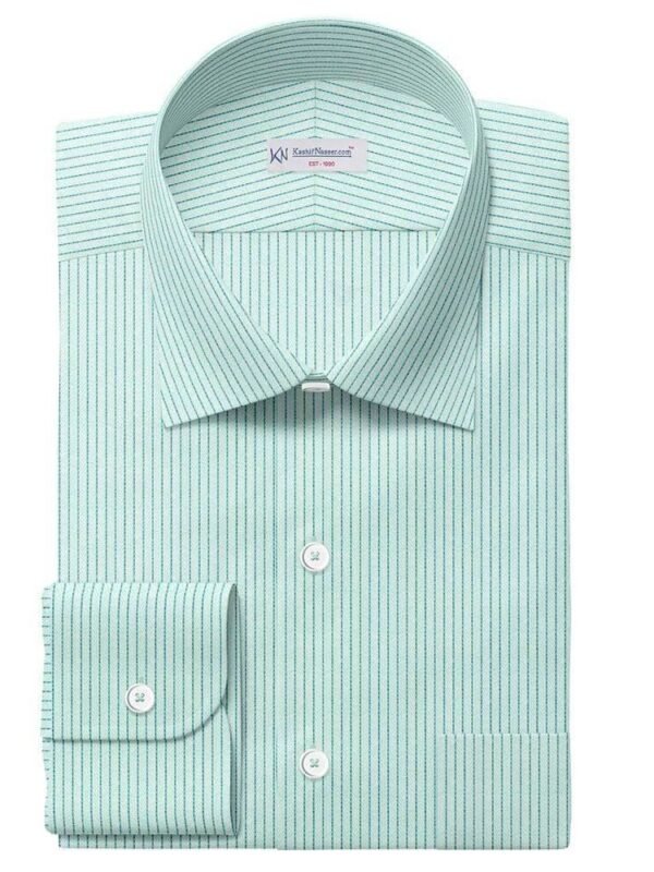 Sea Green Herringbone Shirt Fabrics 999-236