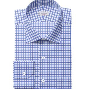 Blue & White Small Window Shirt Fabrics 999-247