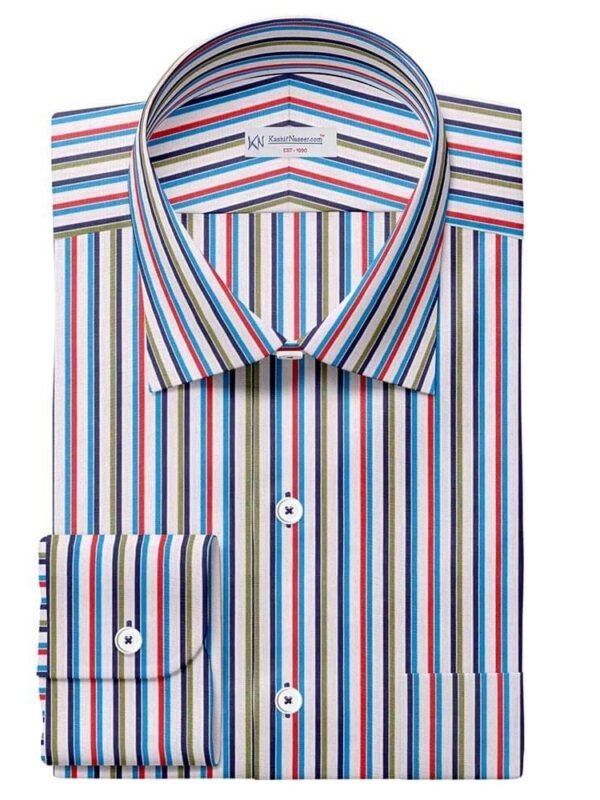 Multi Color Strips Shirt Fabric 999-295