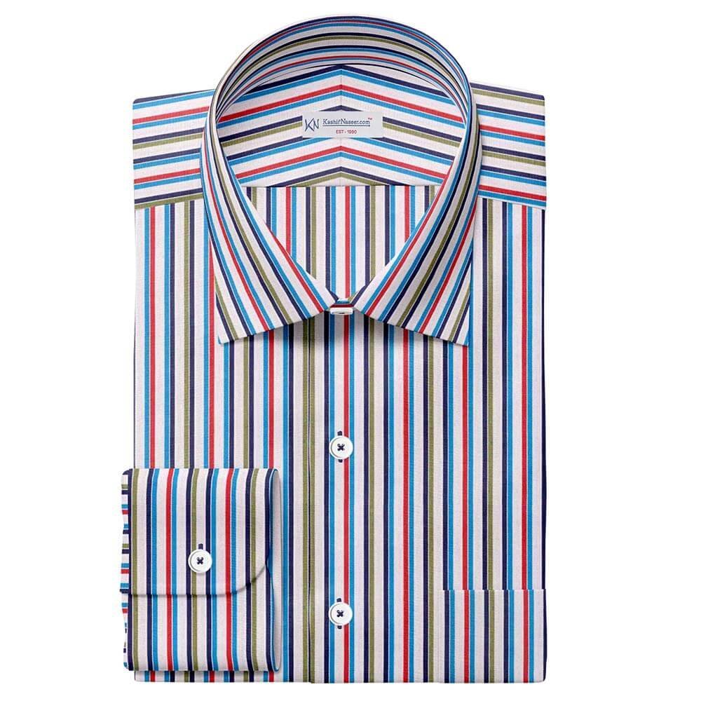 Multi Color Strips Shirt Fabric 999-295
