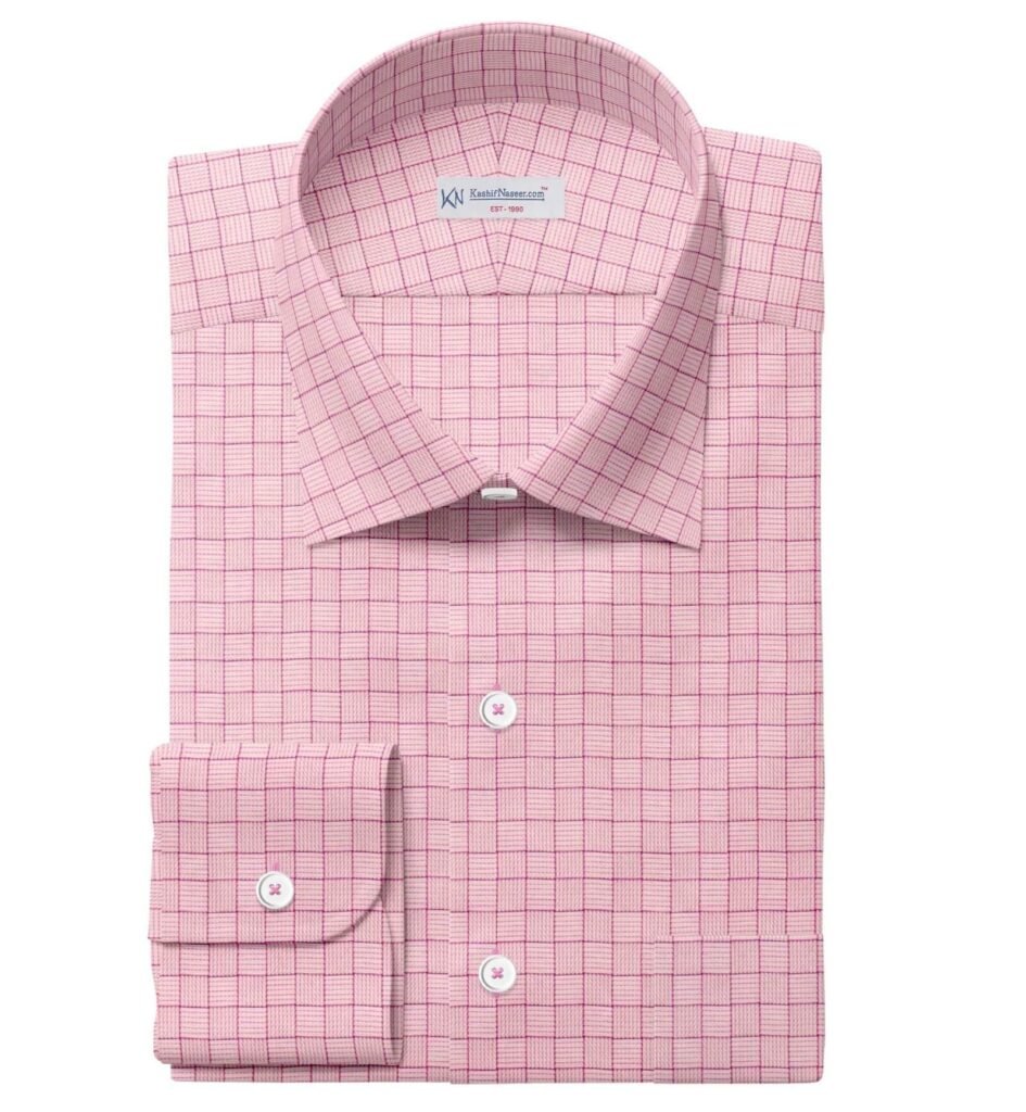 Pink Sand Check Shirt Fabrics 999-322
