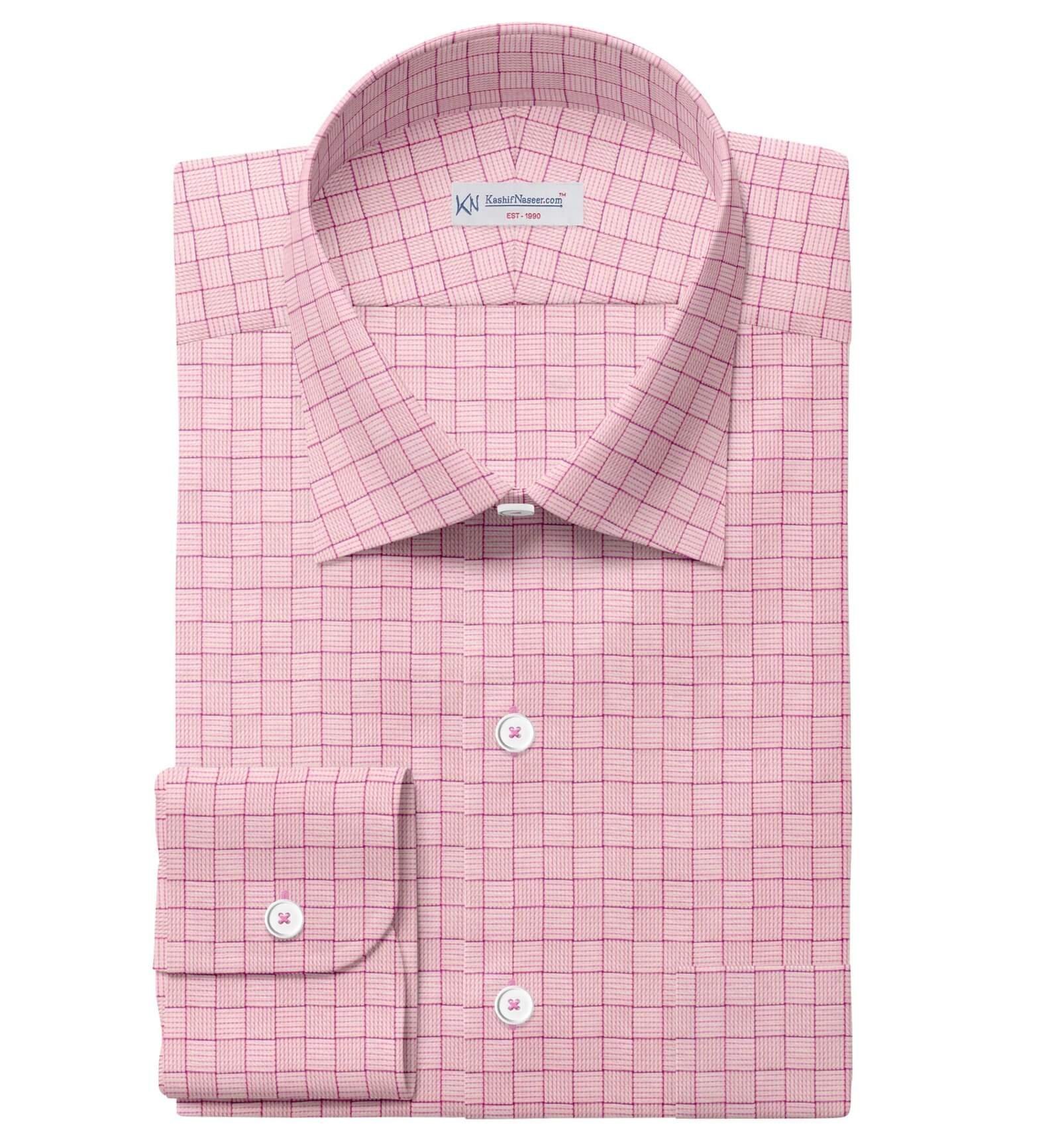 Pink Sand Check Shirt Fabrics 999-322