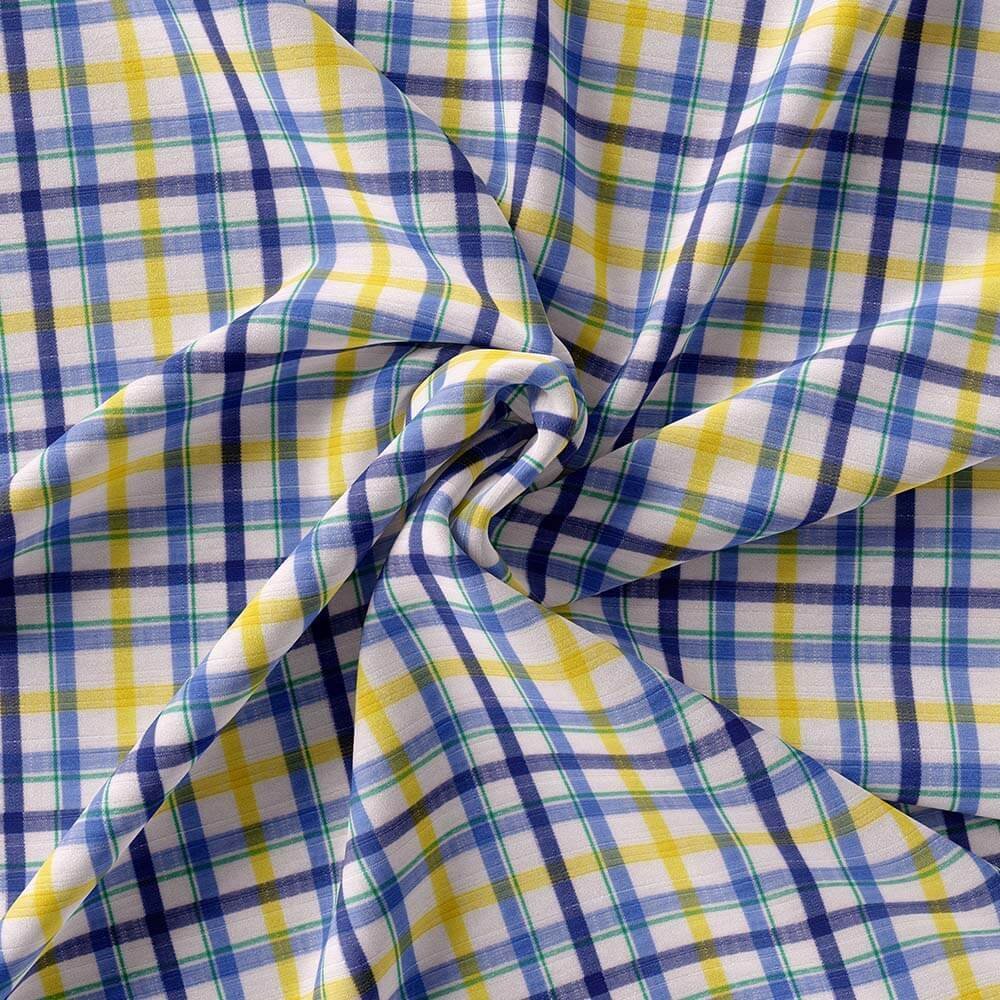 Multi Fashion Check Shirt Fabric 999-337 - Image 4