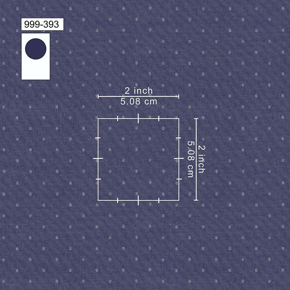 Jeans Blue Polka Self Dobby Shirt 999-393 - Image 2