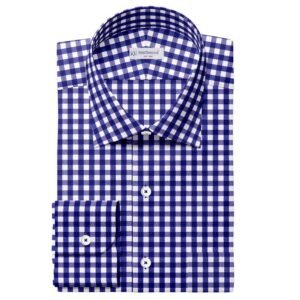 Blue & White Gingham Check Shirt Fabrics - Shirt Fabric 2.00 Yards