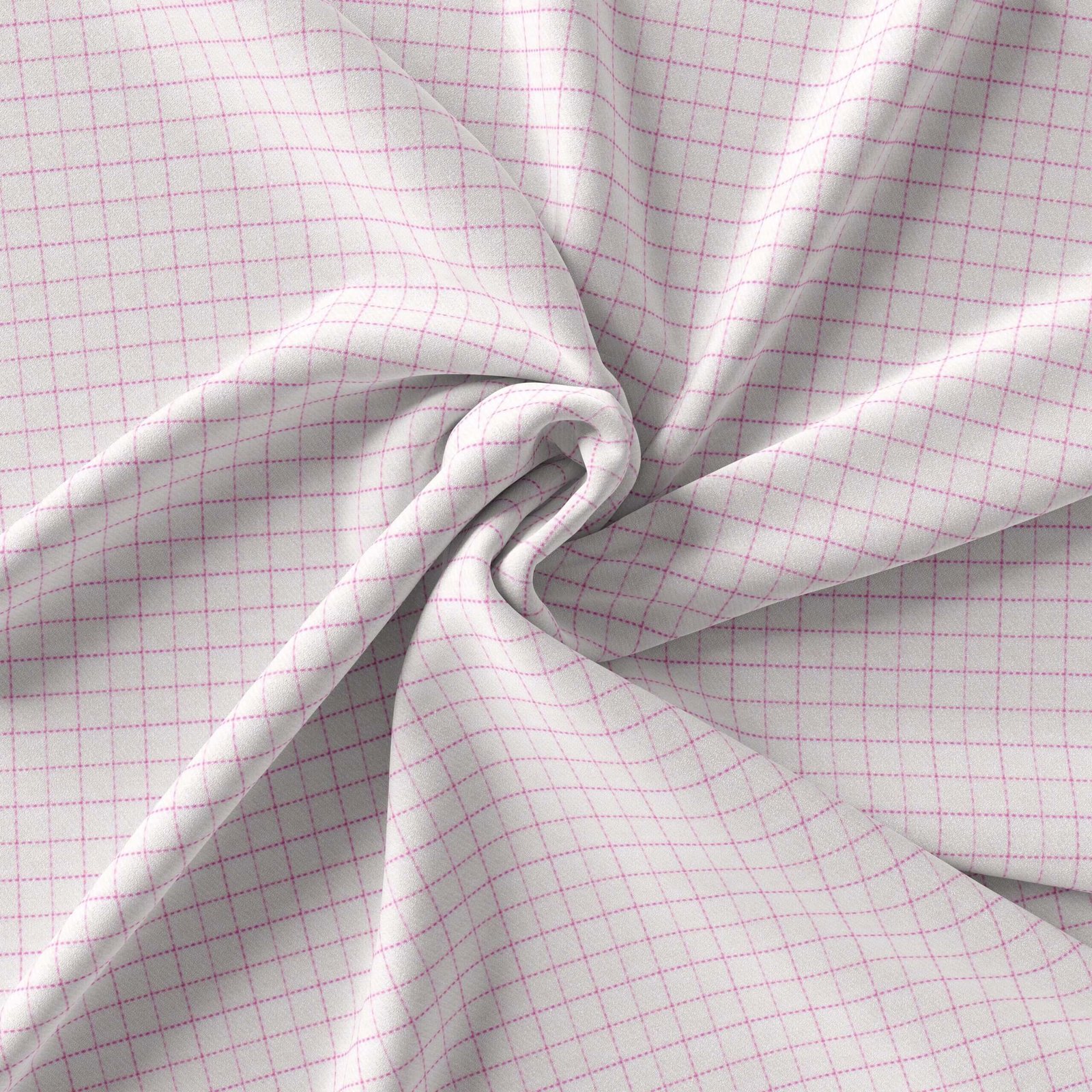 Pink & White Small Check Shirt Fabrics 999-420 - Image 5