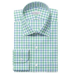 Green Blue & White Check Shirt Fabrics 999-425