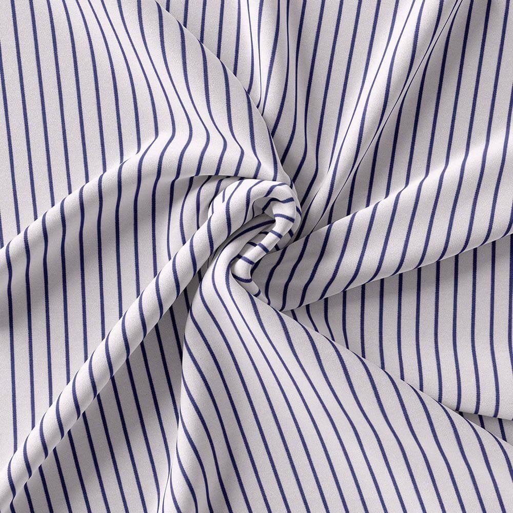 Royal Blue & White Strips Shirt Fabrics 999-426 - Image 5
