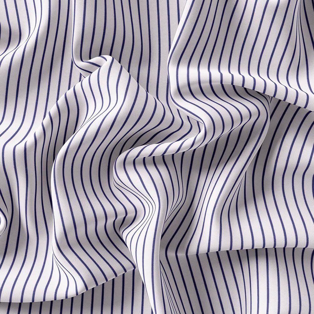 Royal Blue & White Strips Shirt Fabrics 999-426 - Image 4