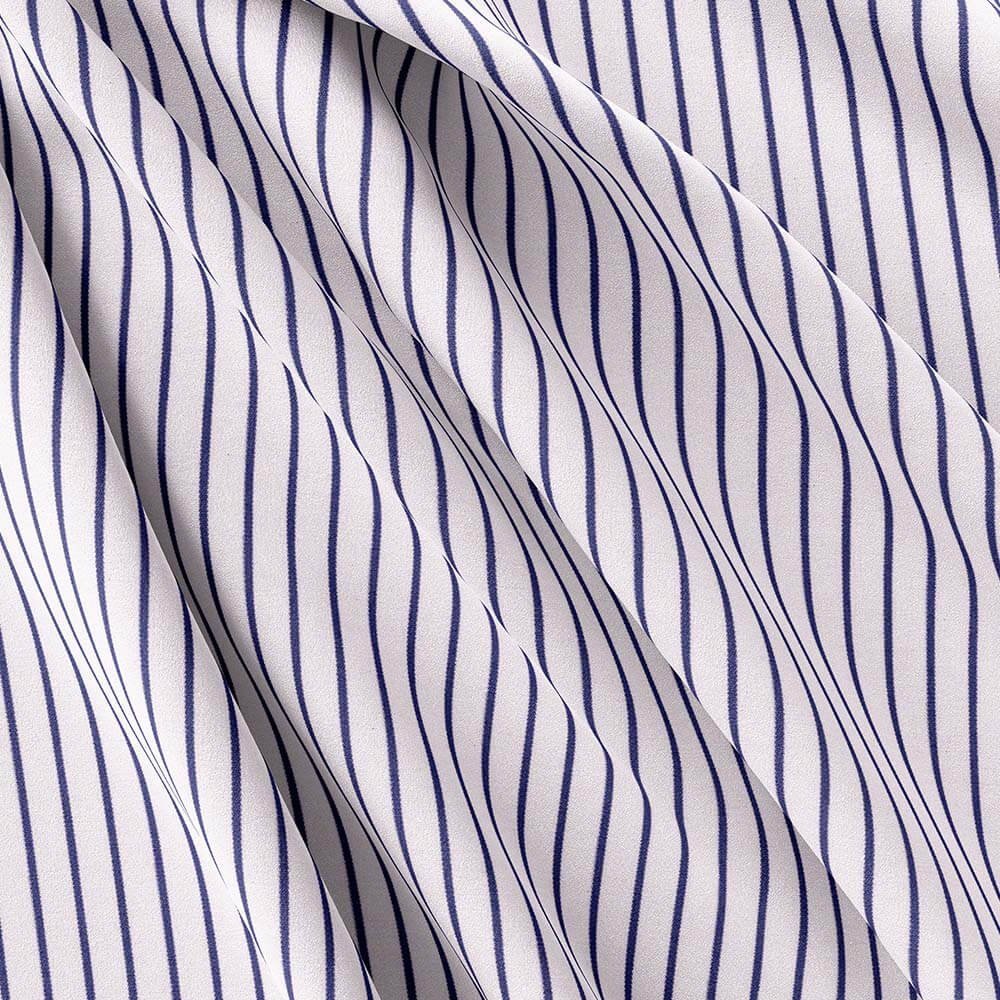 Royal Blue & White Strips Shirt Fabrics 999-426 - Image 3