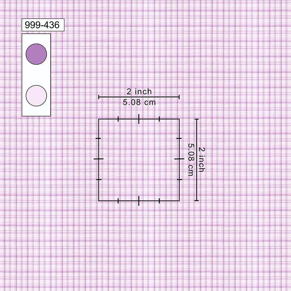 Light Purple & White Small Fashion Check Shirt Fabrics 999-436 - Image 2