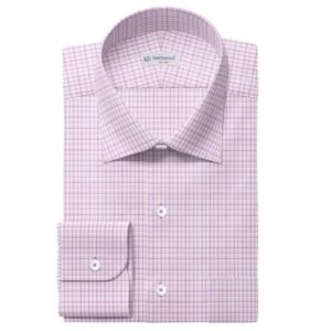 Light Purple & White Small Fashion Check Shirt Fabrics 999-436