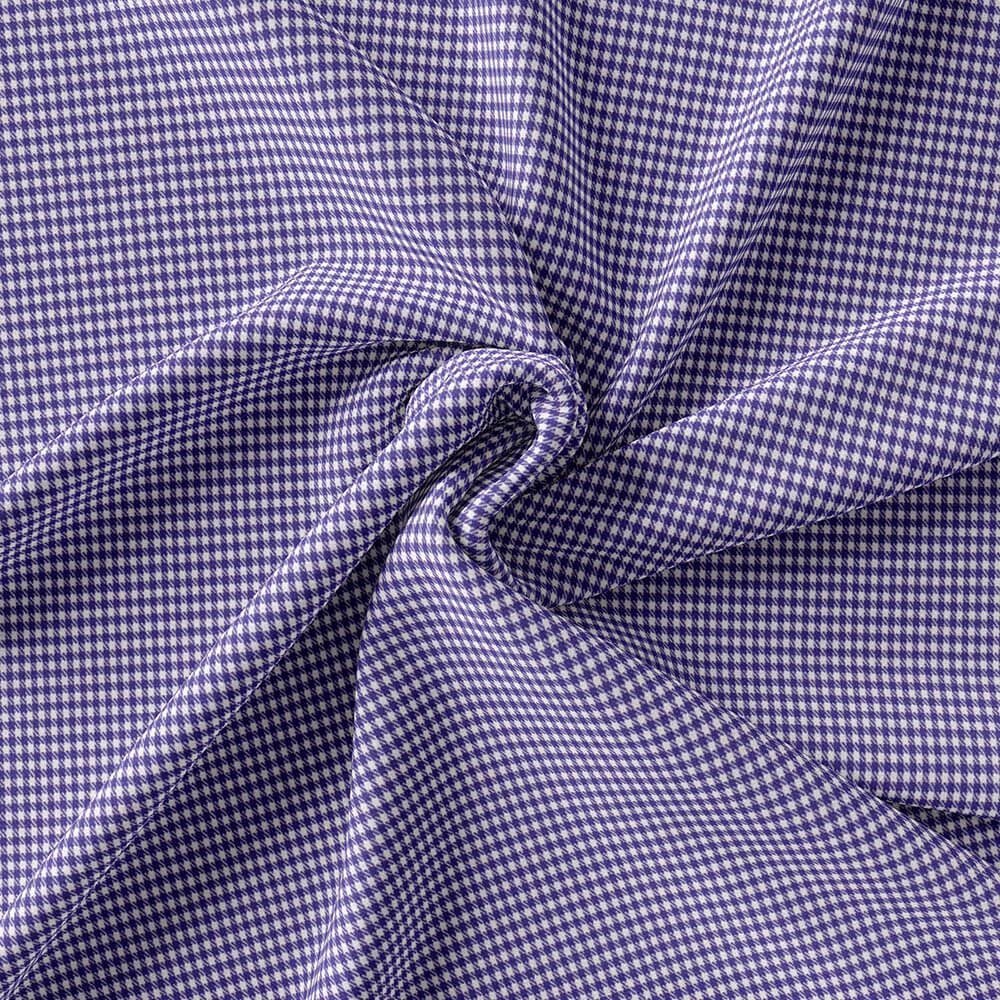 Blue & White Micro Check Shirt Fabrics 999-439 - Image 4