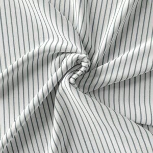 Blue & White Narrow Strips Embossed Cotton Shirt Fabrics 999-444