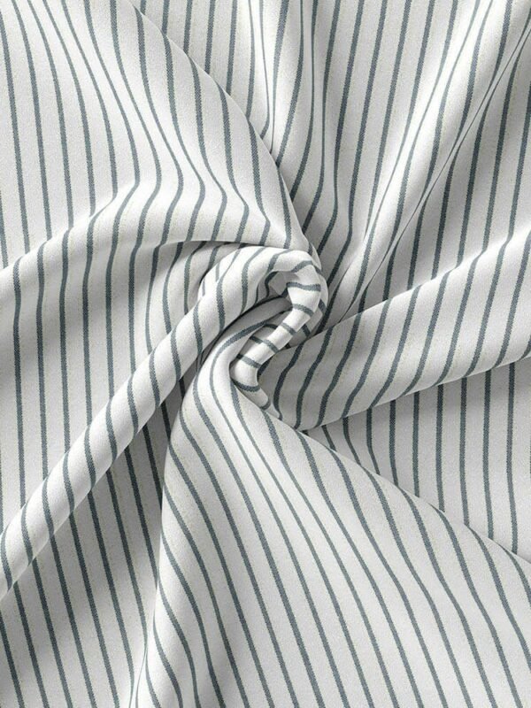 Blue & White Narrow Strips Embossed Cotton Shirt Fabrics 999-444