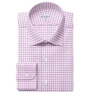 Purple & White Grid Check Shirt Fabric 999-448