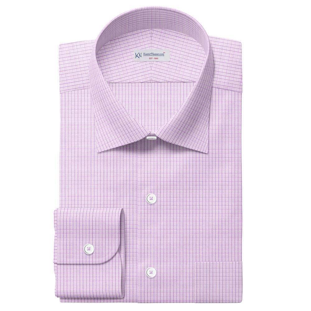 Purple Grid Check Shirt Fabrics 999-451