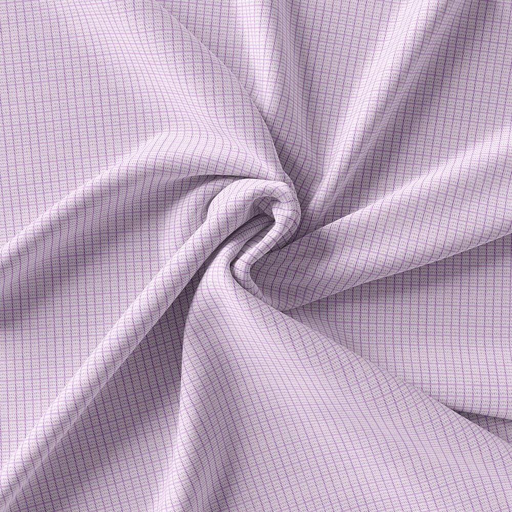 Purple Grid Check Shirt Fabrics 999-451 - Image 5