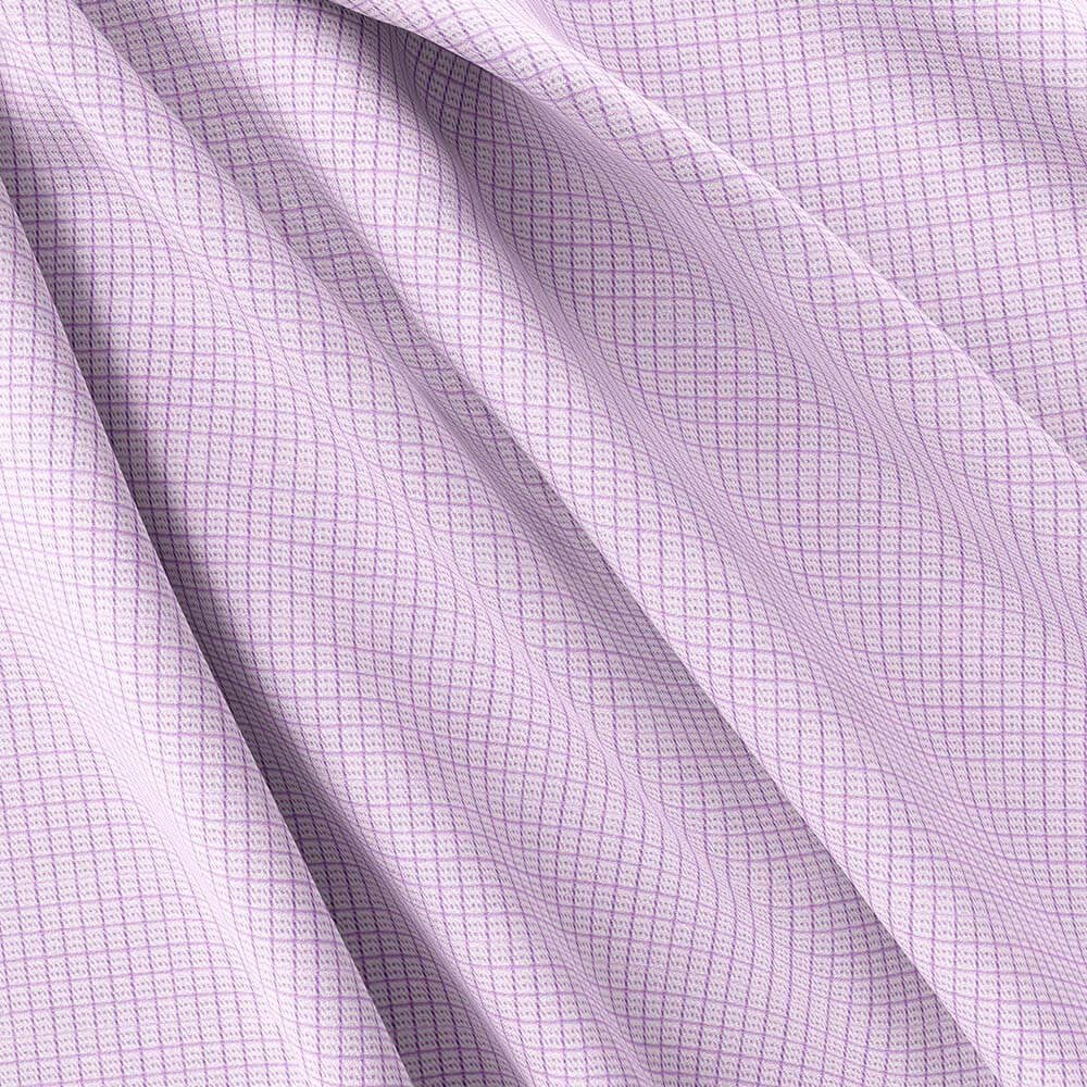 Purple Grid Check Shirt Fabrics 999-451 - Image 3