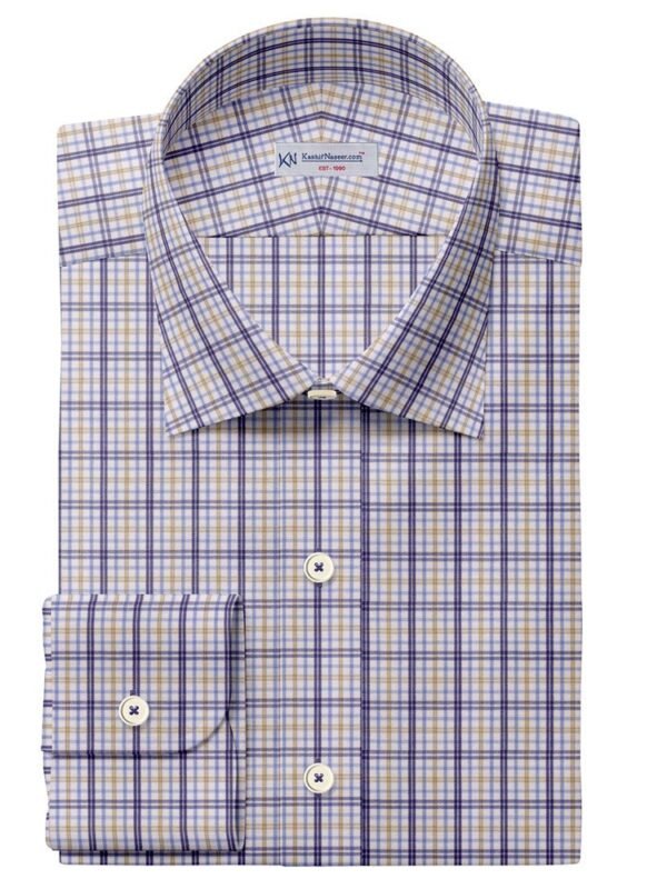 Blue, Yellow & White Check Shirt Cloth 999-250