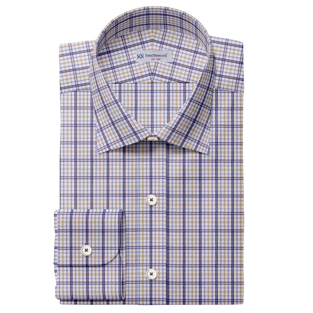 Blue, Yellow & White Check Shirt Cloth 999-250