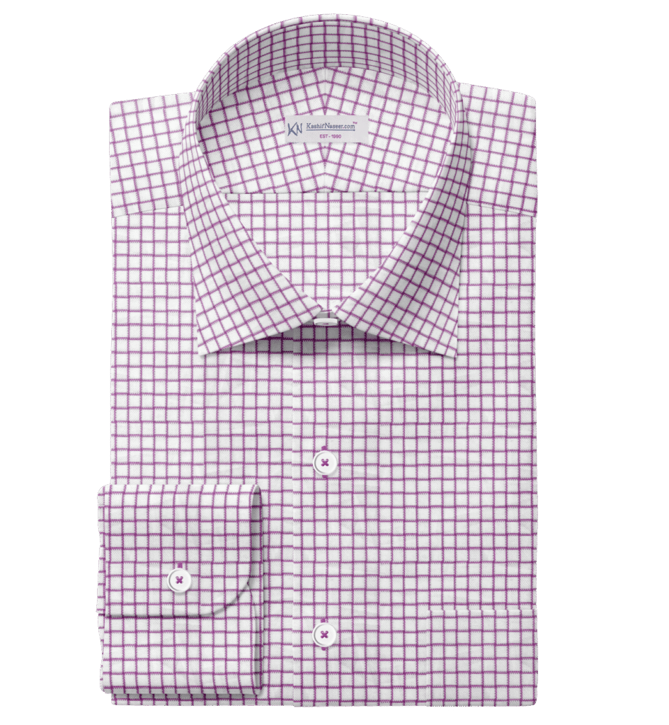 Purple & White Check Shirt Fabrics 999-142