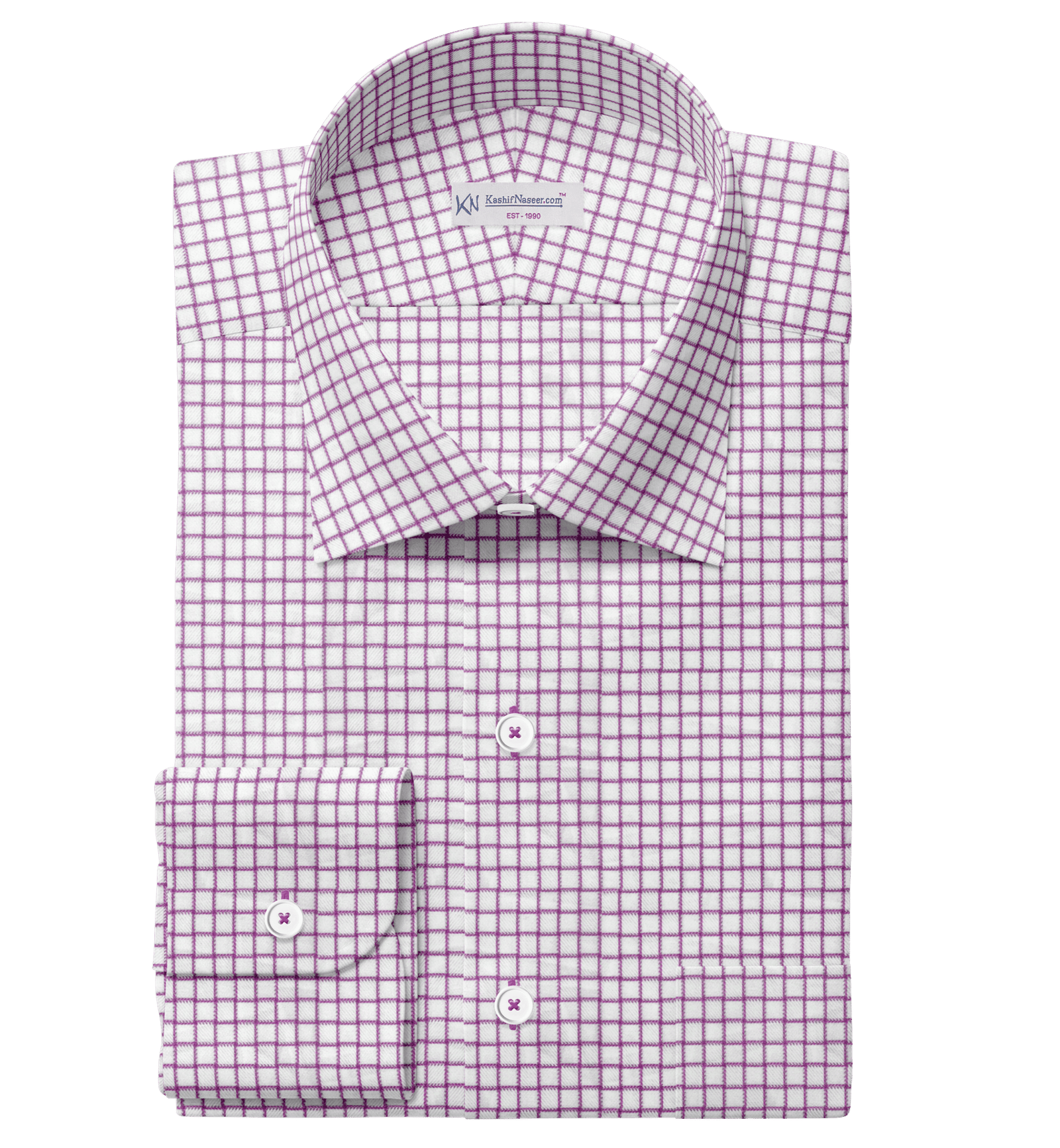 Purple & White Check Shirt Fabrics 999-142