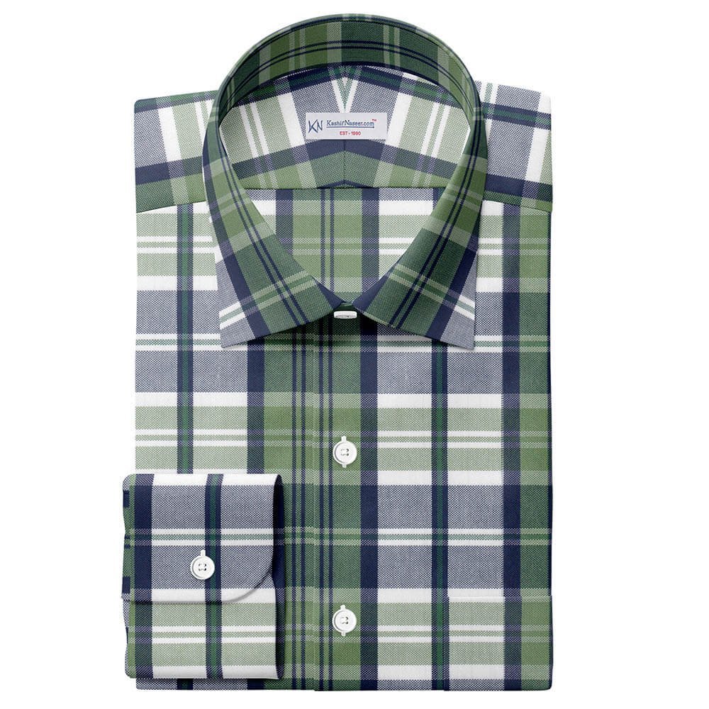 Green Casual Check Shirt 222-43