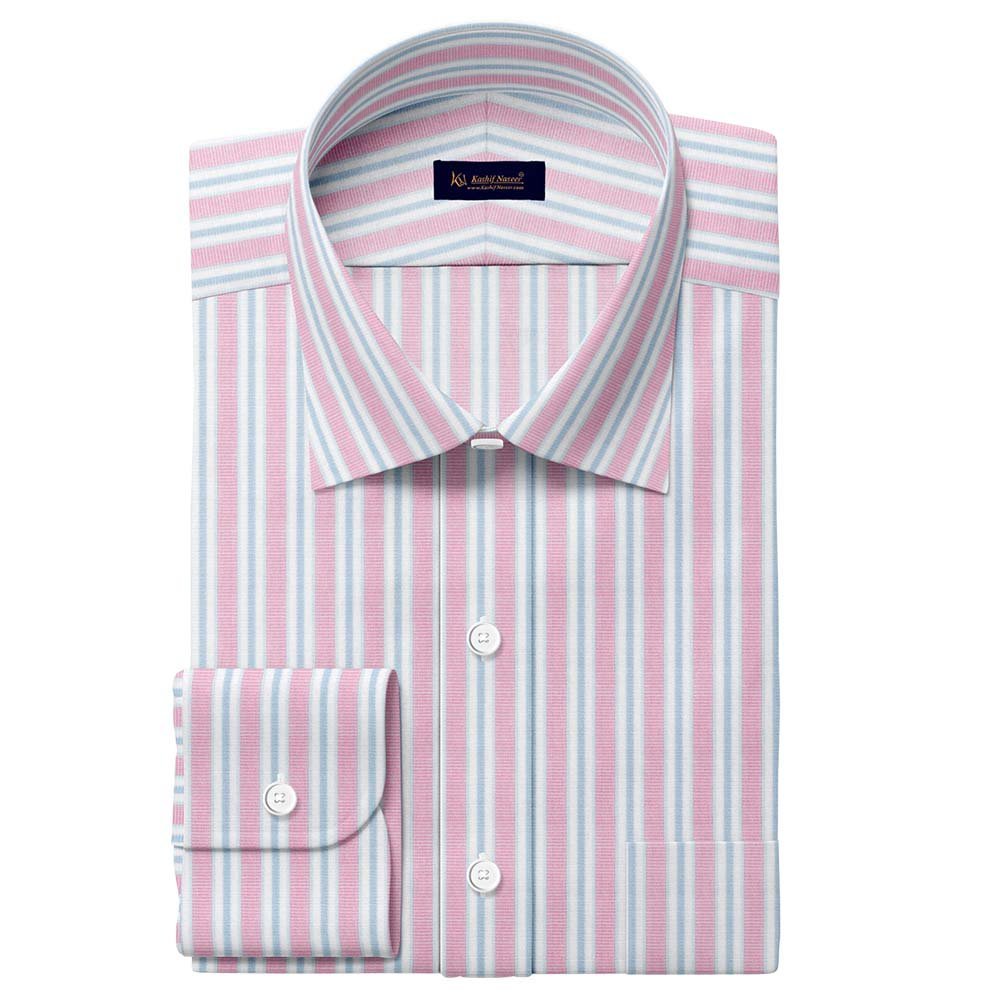 Pink Sky White Striped Shirt 444-924