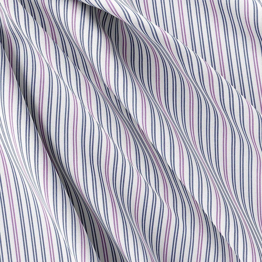 Purple Blue White Strips Shirt Clit 555-226 - Image 3