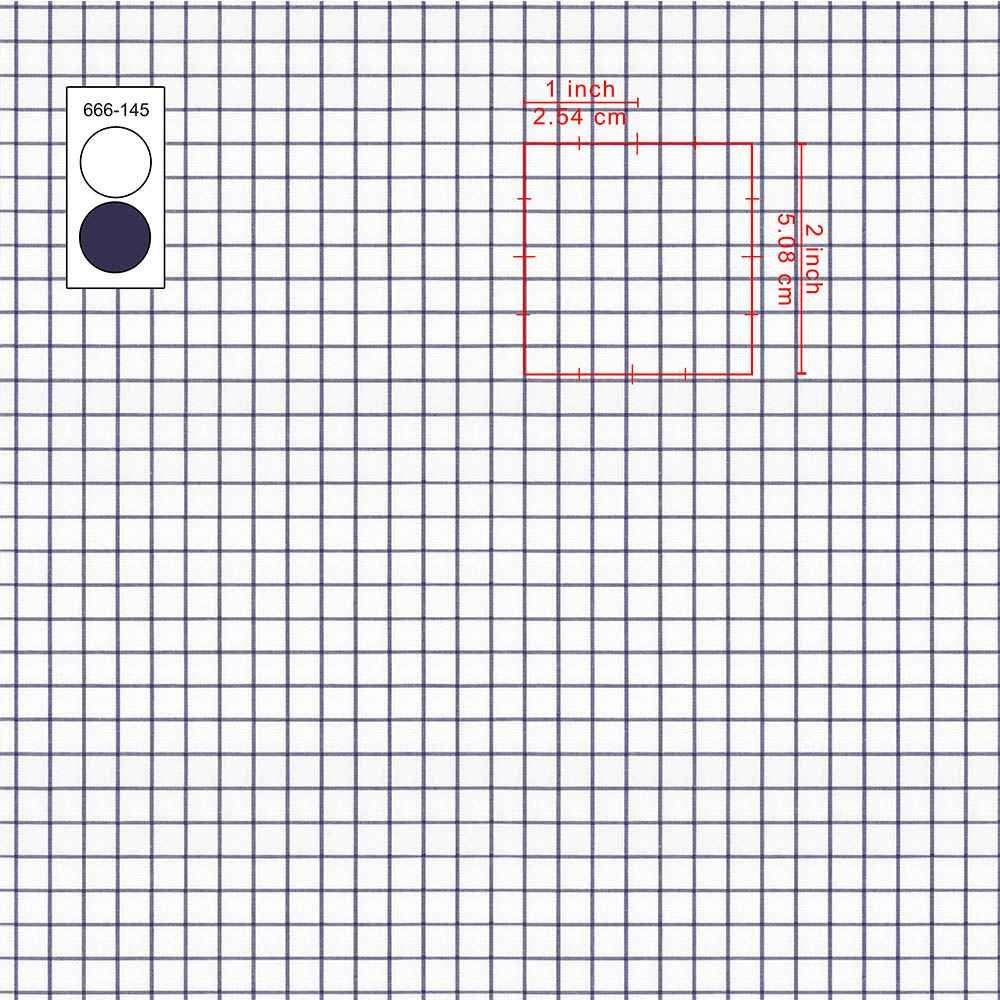 White & Blue Check Shirt Fabric 666-145 - Image 2