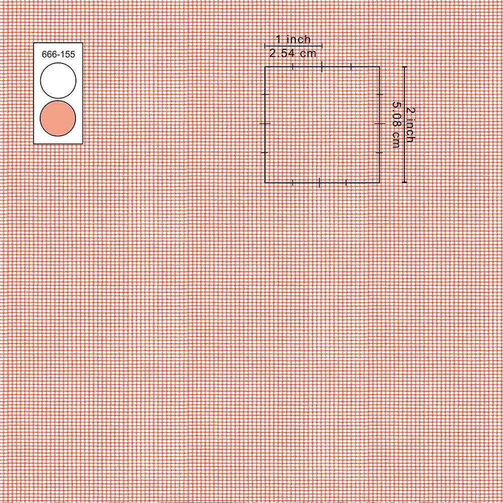 Peach & White Micro | Check Shirt 666-155 - Image 2