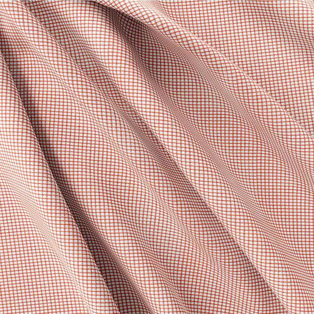 Peach & White Micro | Check Shirt 666-155 - Image 5