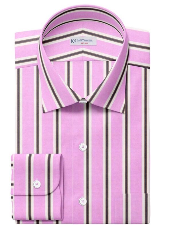 Pink Strips Shirt Fabric 666-159