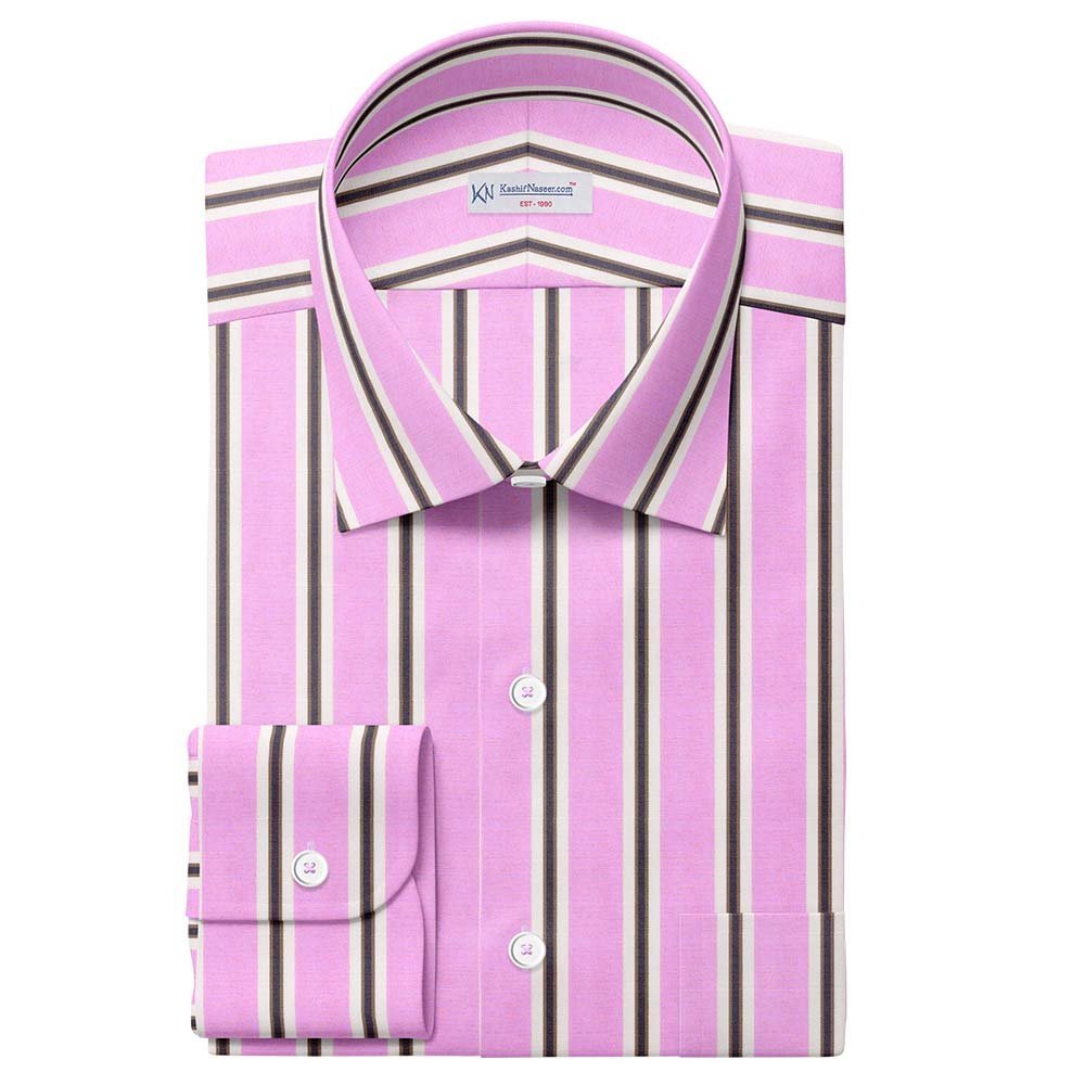 Pink Strips Shirt Fabric 666-159