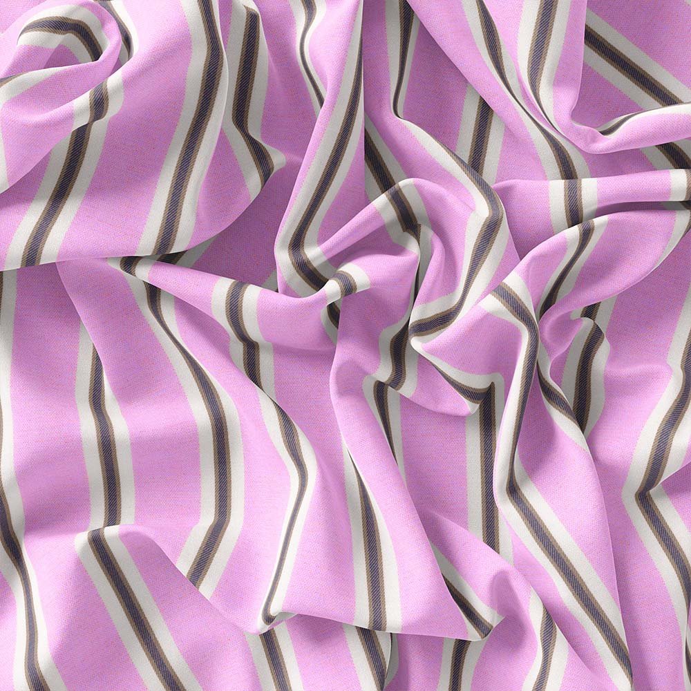 Pink Strips Shirt Fabric 666-159 - Image 4
