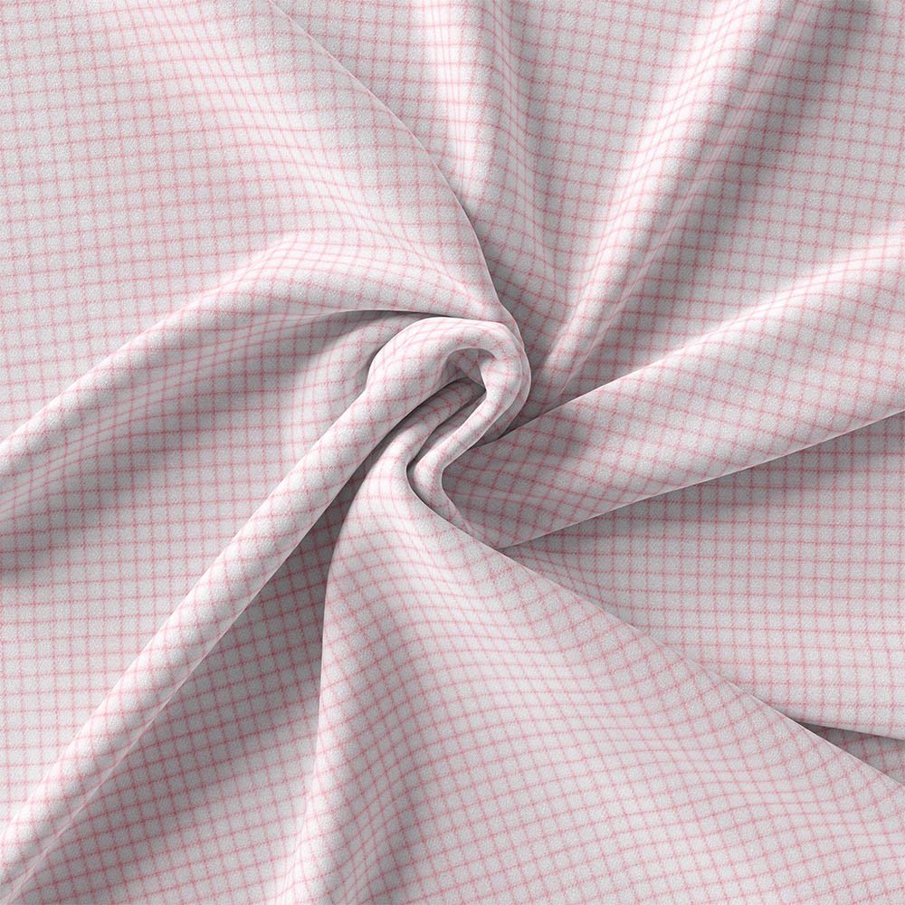Pink Narrow Check Shirt 666-258 - Image 3