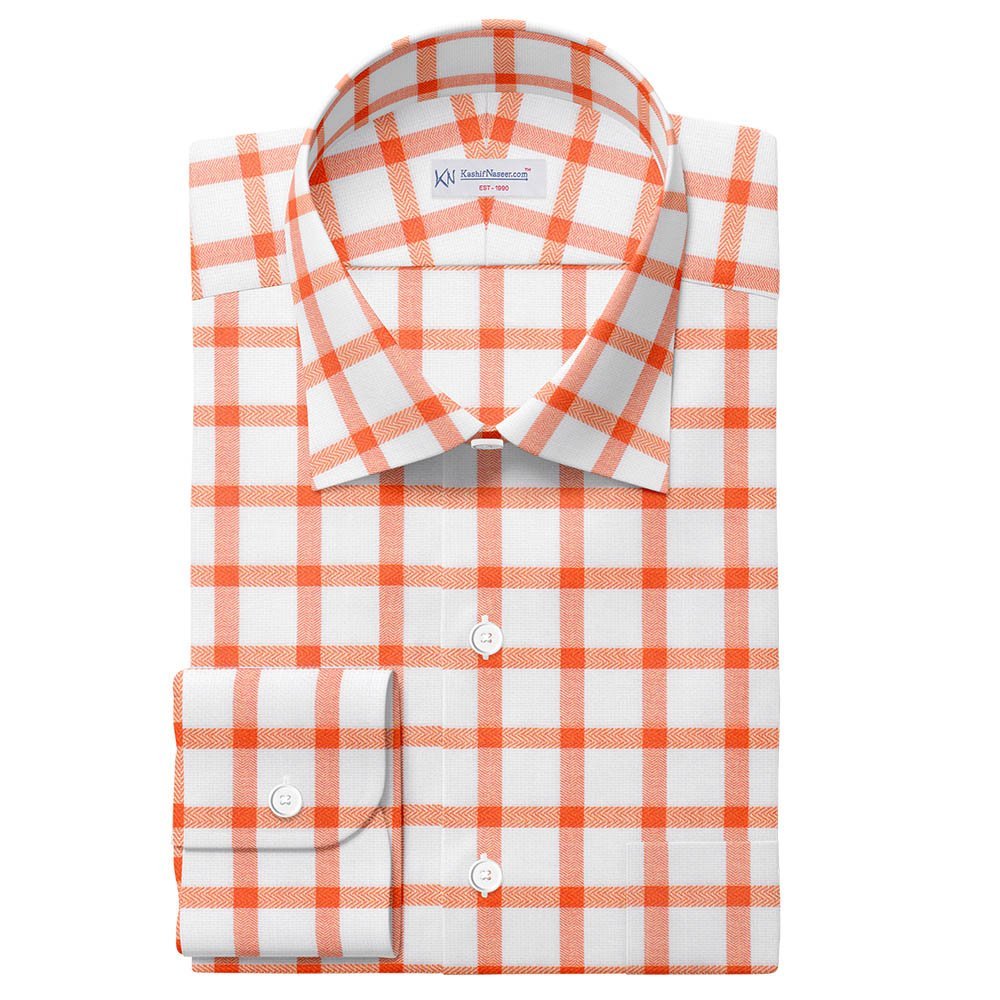 White Orange Shirt Cloth 704-218