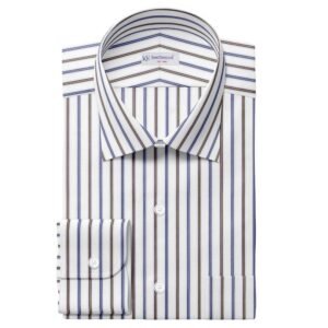 Blue & Brown Strips | Shirt Fabric 704-340