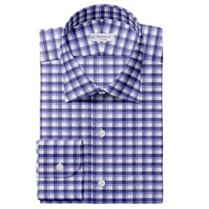 Blue & White Fashion Check Shirt Fabrics 888-199
