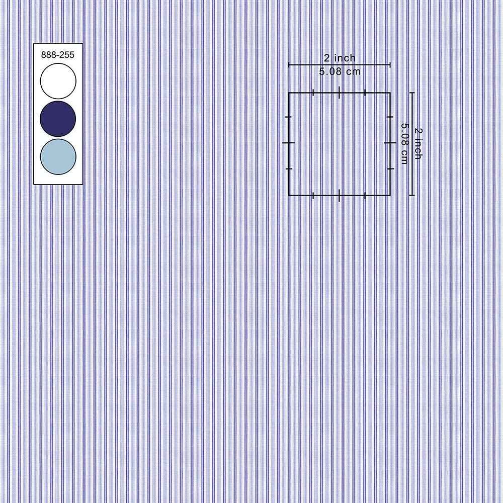 Blue & White Strips | Shirt Fabric 888-255 - Image 2