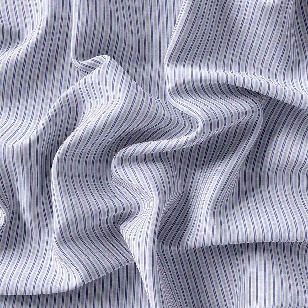 Blue & White Strips | Shirt Fabric 888-255 - Image 4