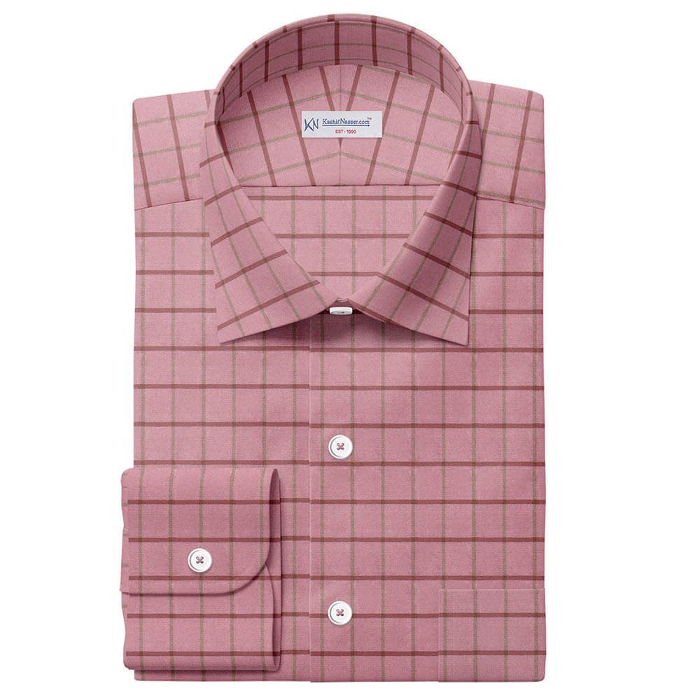 Muddy Pink Check Shirt Fabrics 999-183