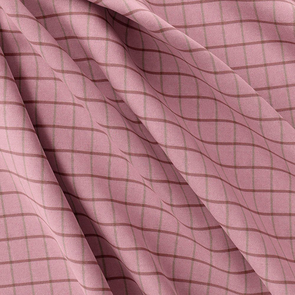 Muddy Pink Check Shirt Fabrics 999-183 - Image 5