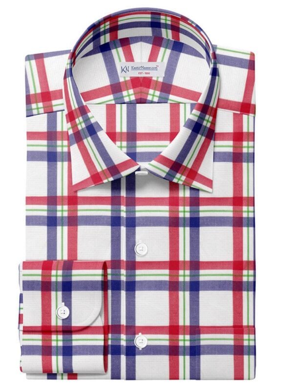 Maroon Blue Check Shirt Fabrics 999-187