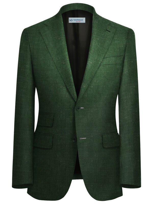 GREEN Super 150s Wool & Linen Suiting Unstitched | 7012-9