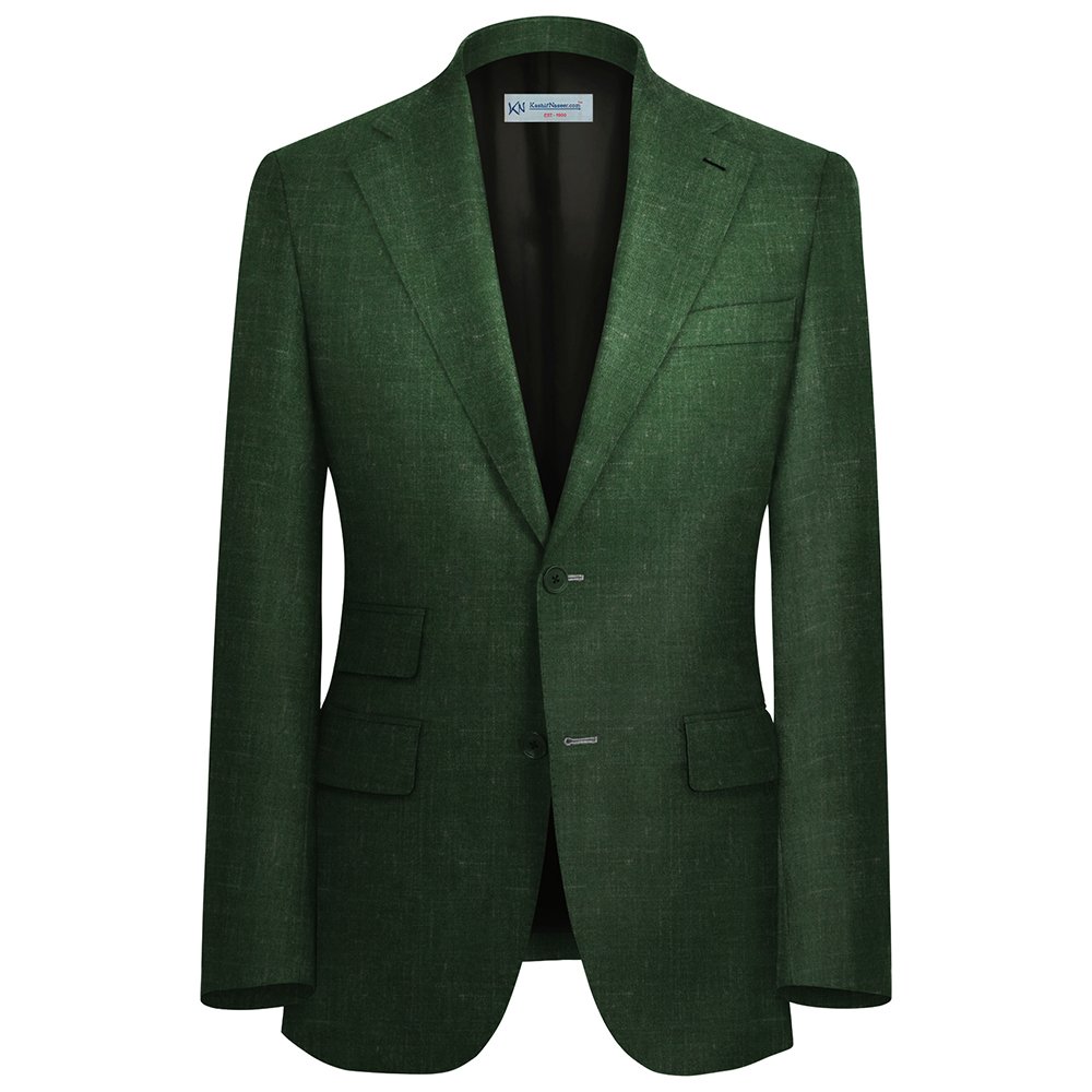 GREEN Super 150s Wool & Linen Suiting Unstitched | 7012-9